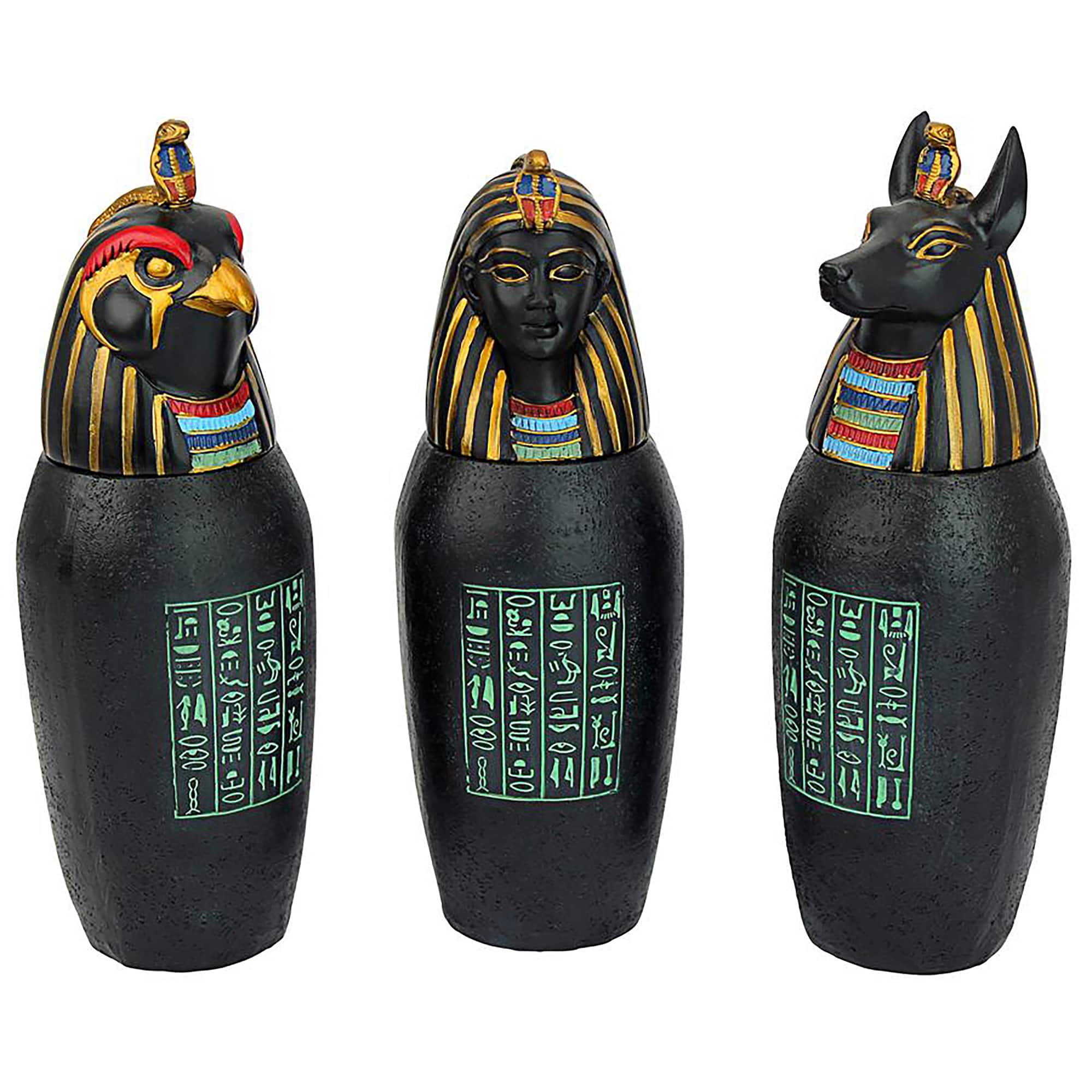 Design Toscano The Three Egyptian Canopic Jars of the Pharaoh's Tomb